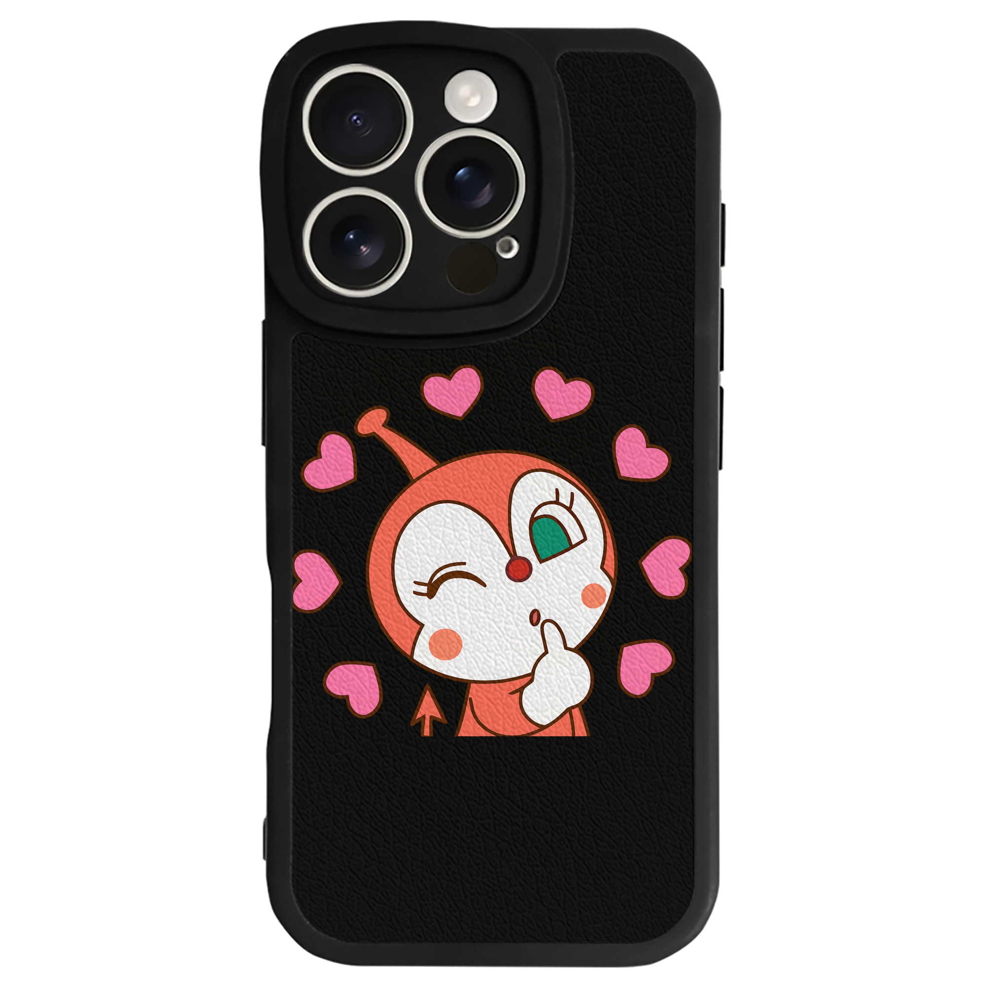 （画像用） アンパンマン Anpanman 【iPhone 16シリーズ対応】シリコンスマホケース（レザー調） 材質：シリコン